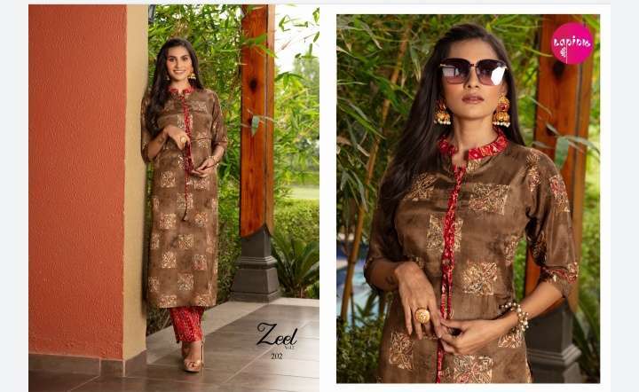 ZEEL VOL 2 BY LAPINK MUSLIN KURTI WITH PANT SUPPLIER