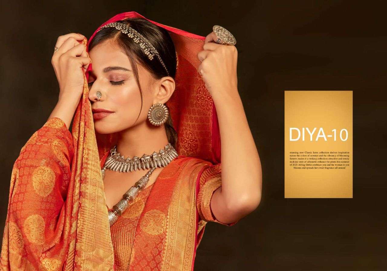 5D DESIGNER DIYA VOL 10 DESIGNER JACQUARD FANCY SAREES