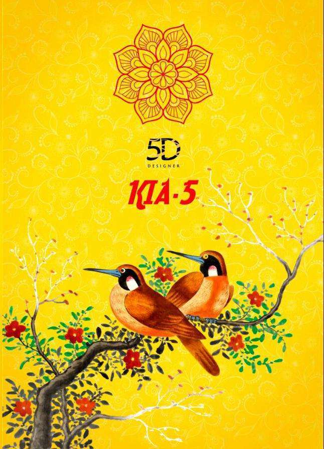 5d designer kia vol 5 series 9141-9150 pure chiffon saree