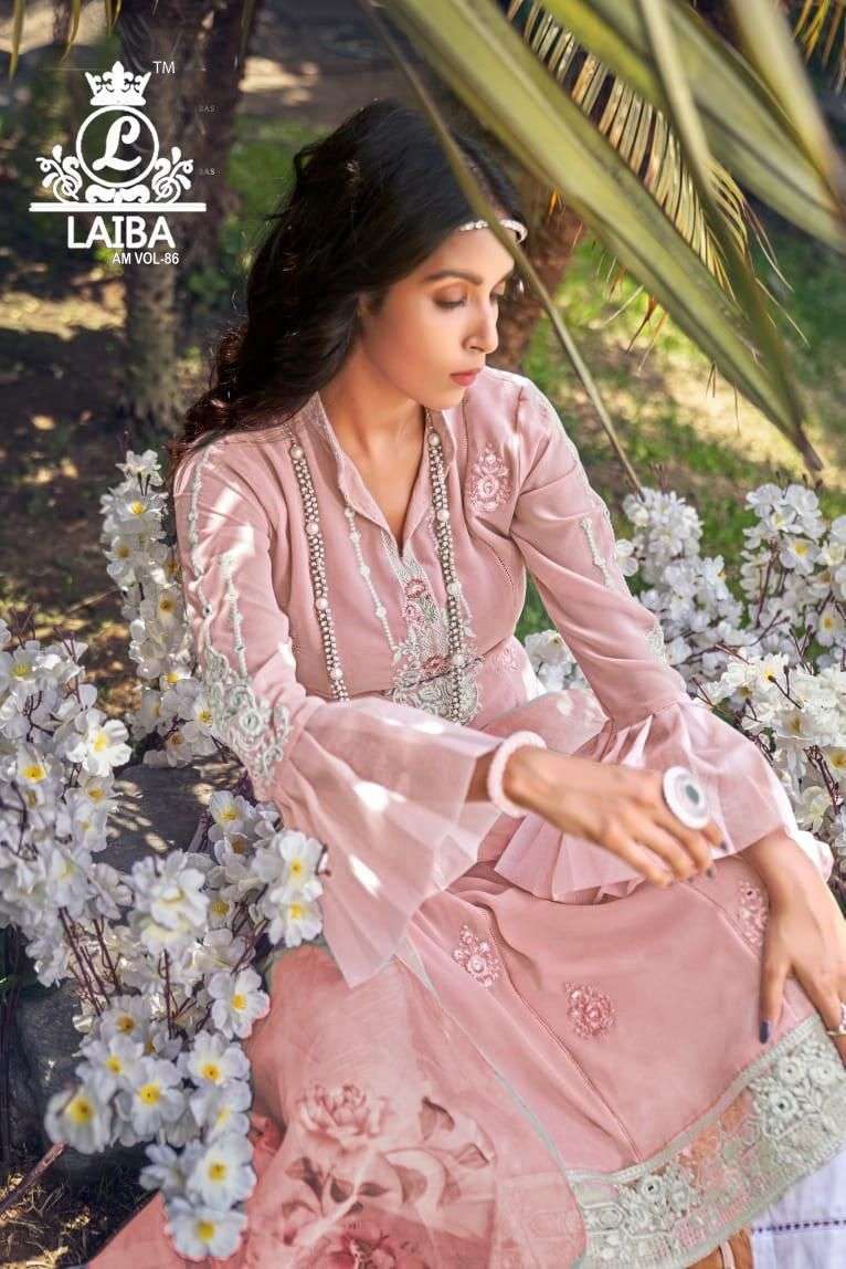 AM VOL 86 BY LAIBA GEORGETTE READYMADE EXCLUSIVE SUITS SUPPLIER