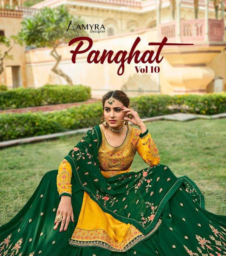 amyra designer panghat vol 10 series 1001-1006 georgette satin suit