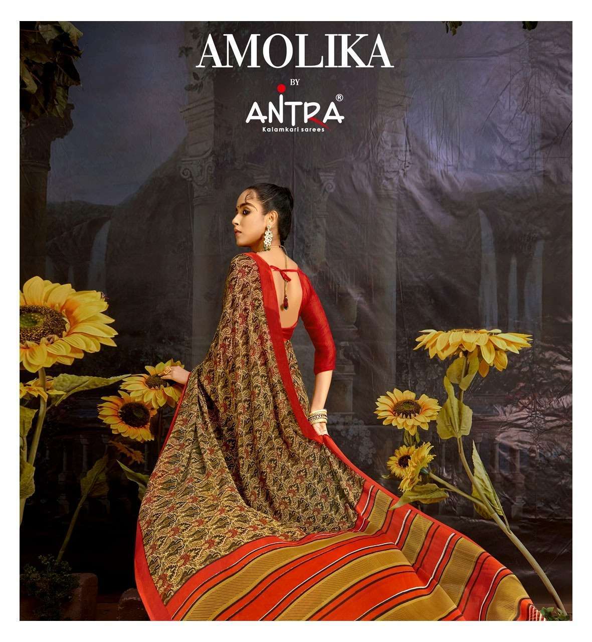 antra amolika vol 1 series 75121-75130 weightless printed saree