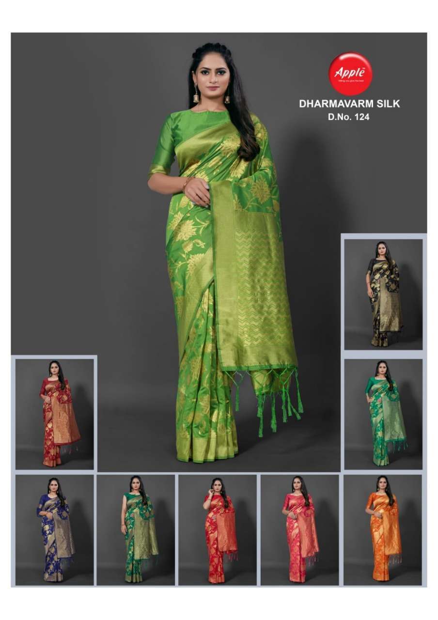 apple saree dharmavarm silk cotton silk printed saree