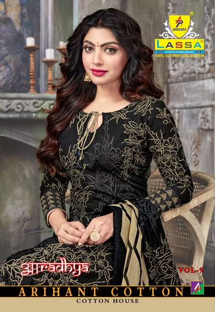 arihant lassa aaradhya vol 9 series 9001-9010 cotton print suit 