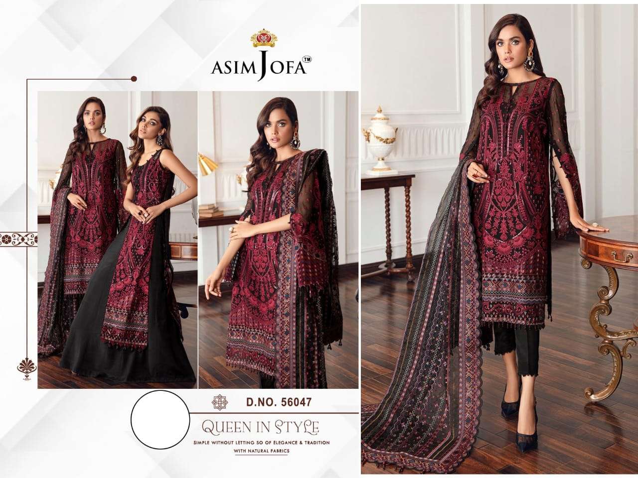 ASIM JOFA D-56047 DESIGNER GEORGETTE SUIT 