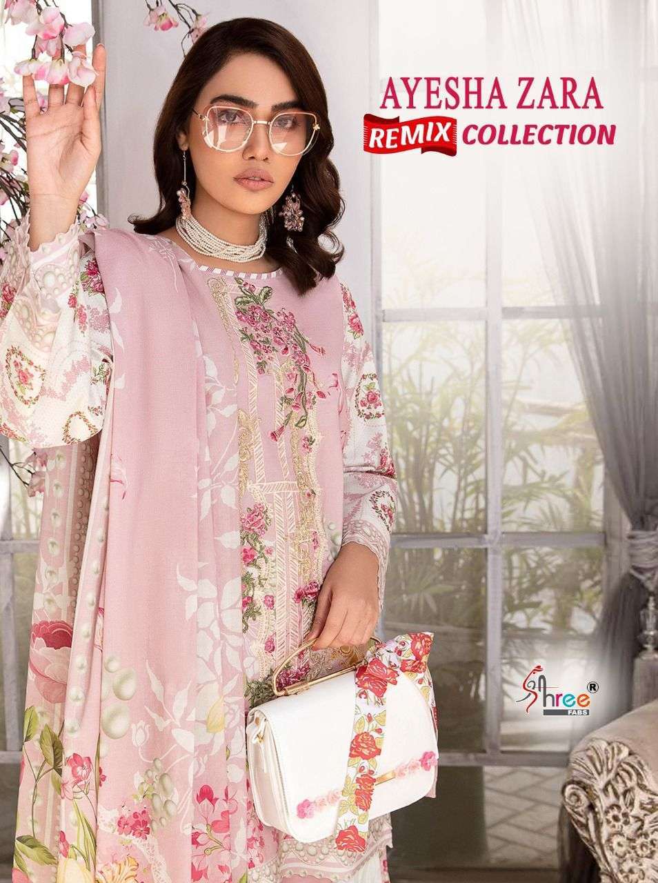 AYESHA ZARA REMIX BY SHREE FABS COTTON PAKISTANI WORK DRESS MATERIALS