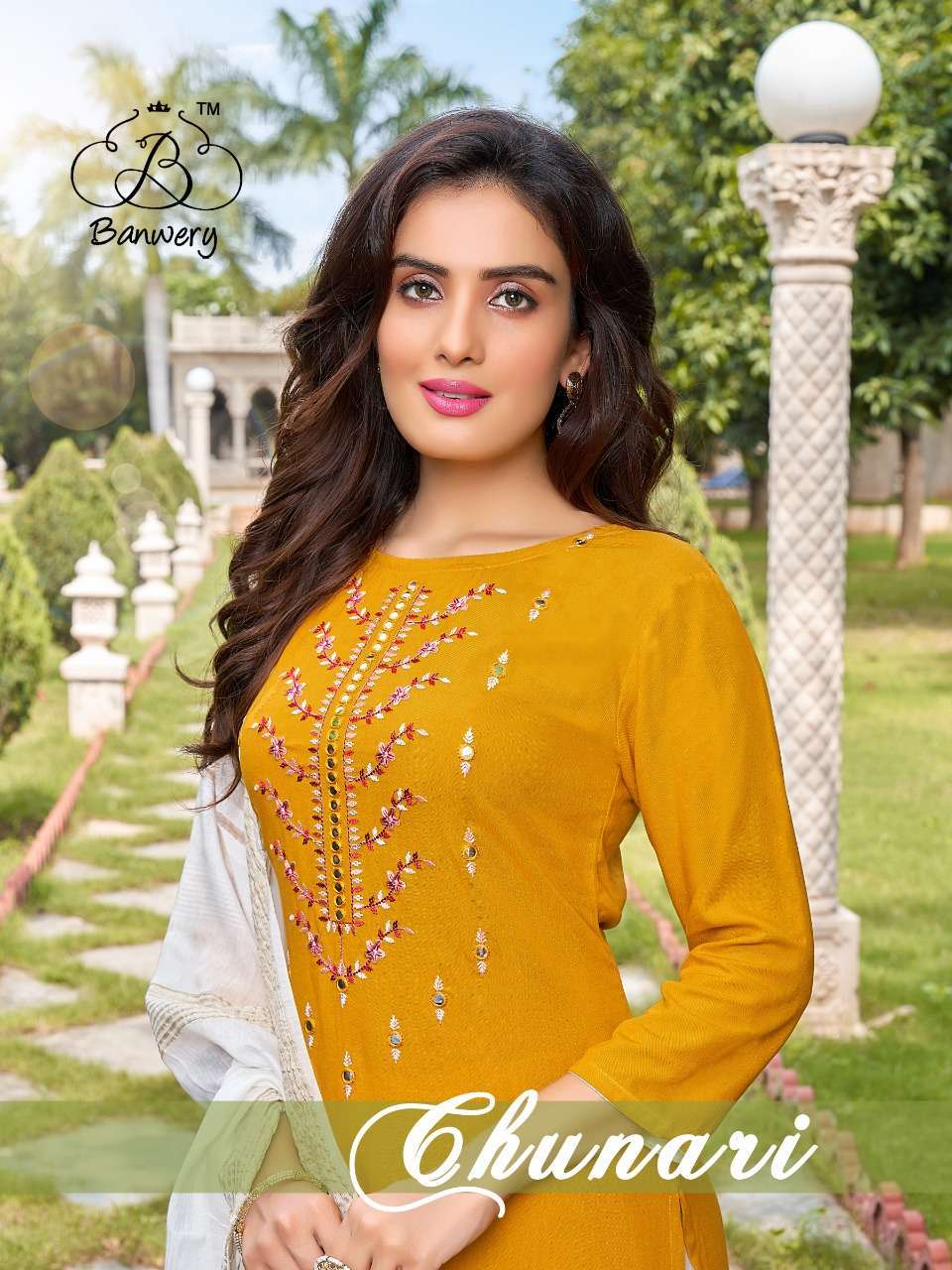 banwery chunari series 1201-1206 Heavy 14kg Rayon readymade suit