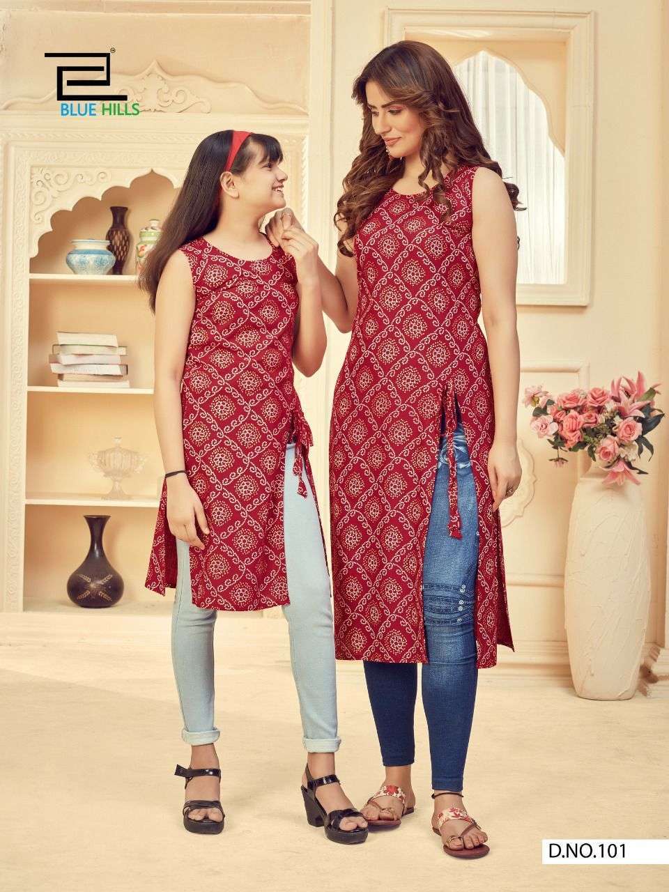 blue hills like mom like daughter vol 3 series 101-108 heavy rayon kurti 