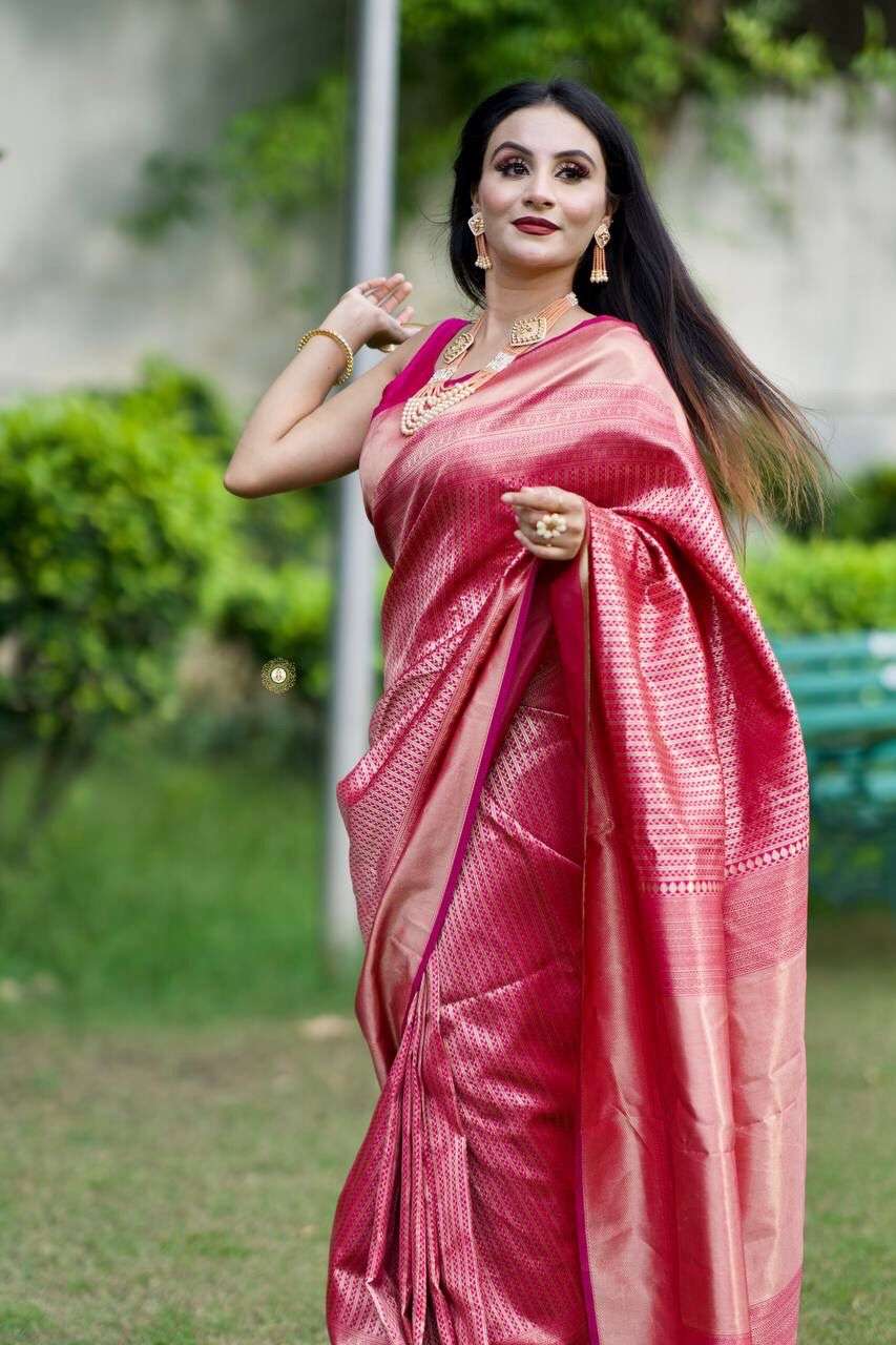 BT- 02 DESIGNER SOFT LICHI SILK SAREE 