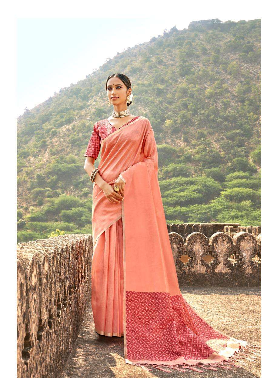 BT-10 DESIGNER METTALIC LINEN SAREE 