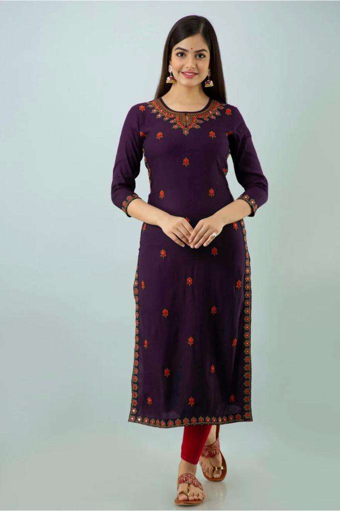 BT- 1001 DESIGNER 14 KG HEAVY RAYON KURTI 