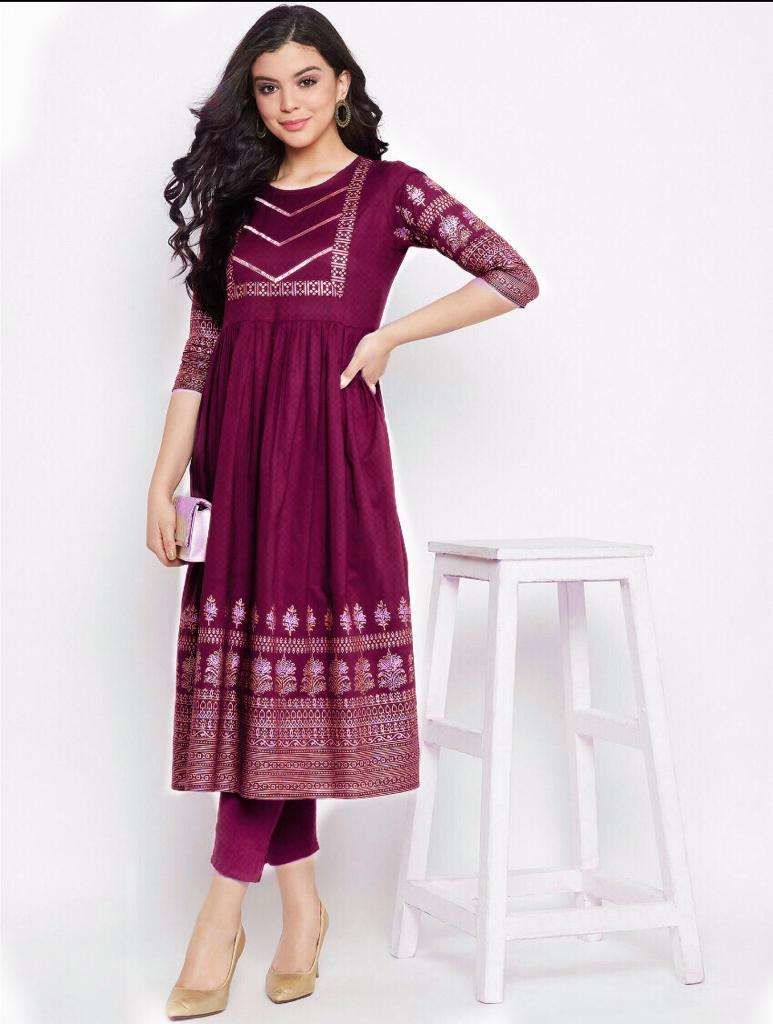 BT - 1001 DESIGNER 14 KG HEAVY RAYON KURTI 