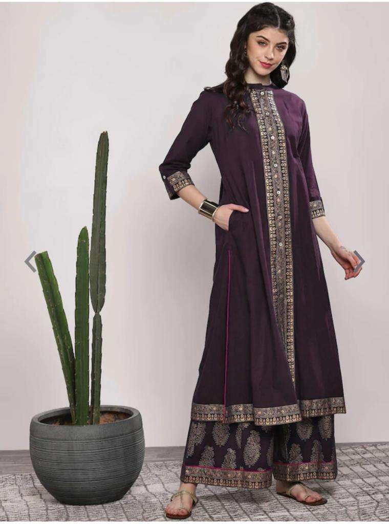 BTM--1001 DESIGNER 14 KG HEAVY RAYON KURTI WITH PALAZZO