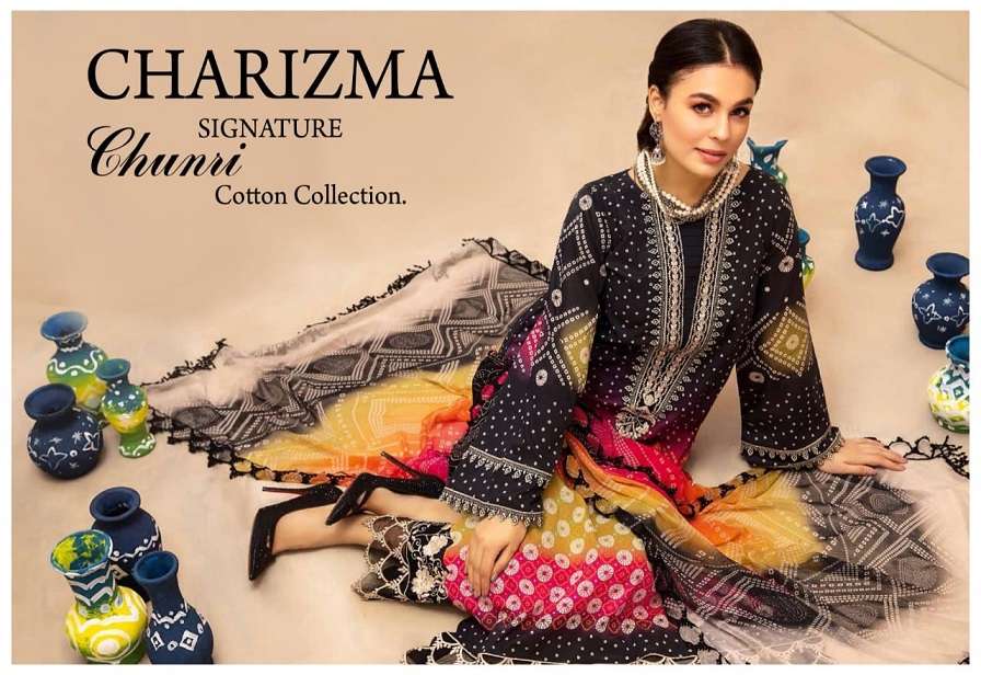 charizma signature chunri cotton collection series 01-10 pure cotton suit 