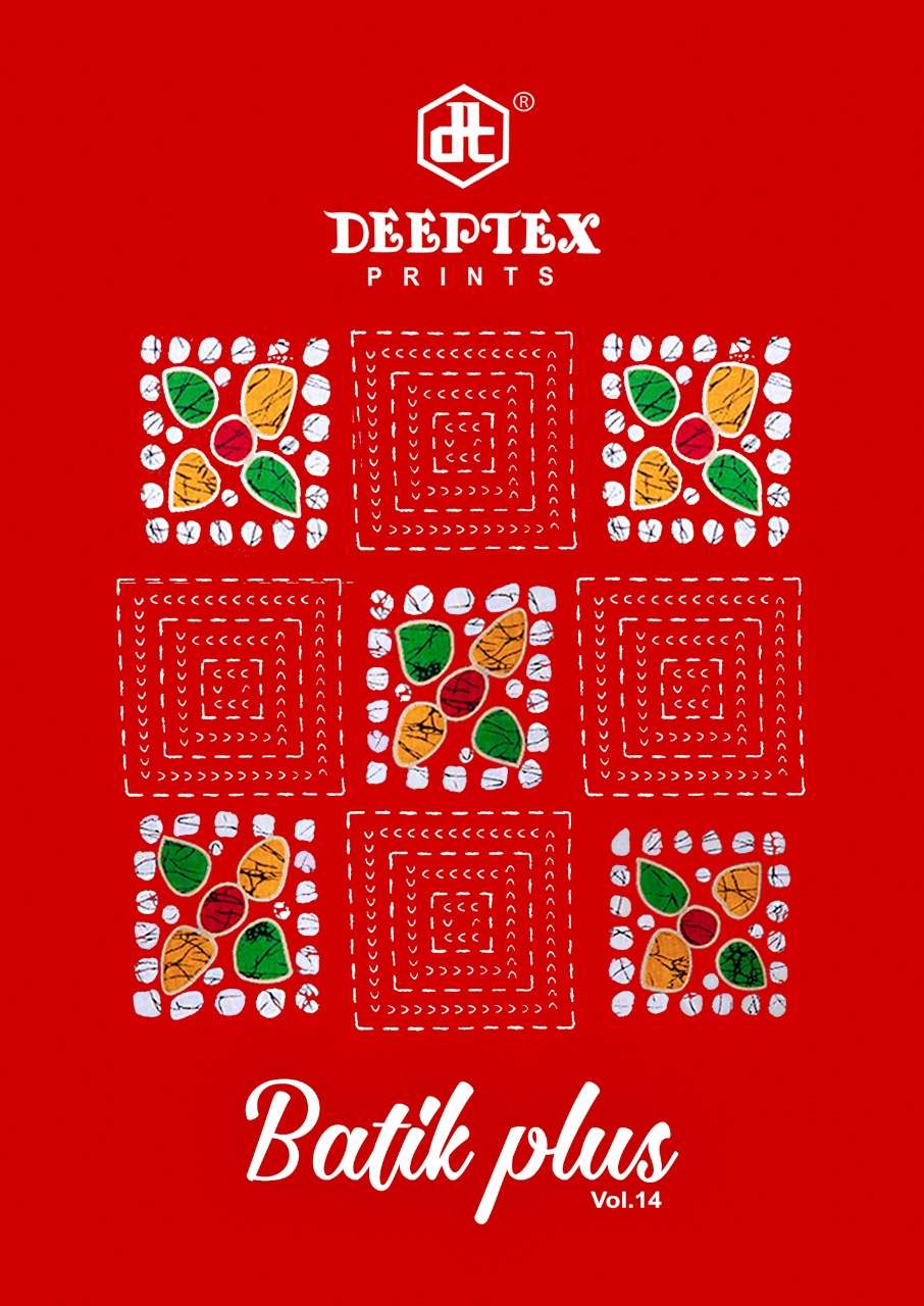 deeptex batik plus vol 14 series 1401-1410 pure cotton batik prints suit