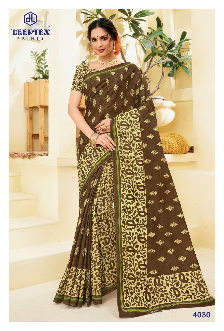 deeptex mother india vol 40 series 4001-4027 pure cotton saree