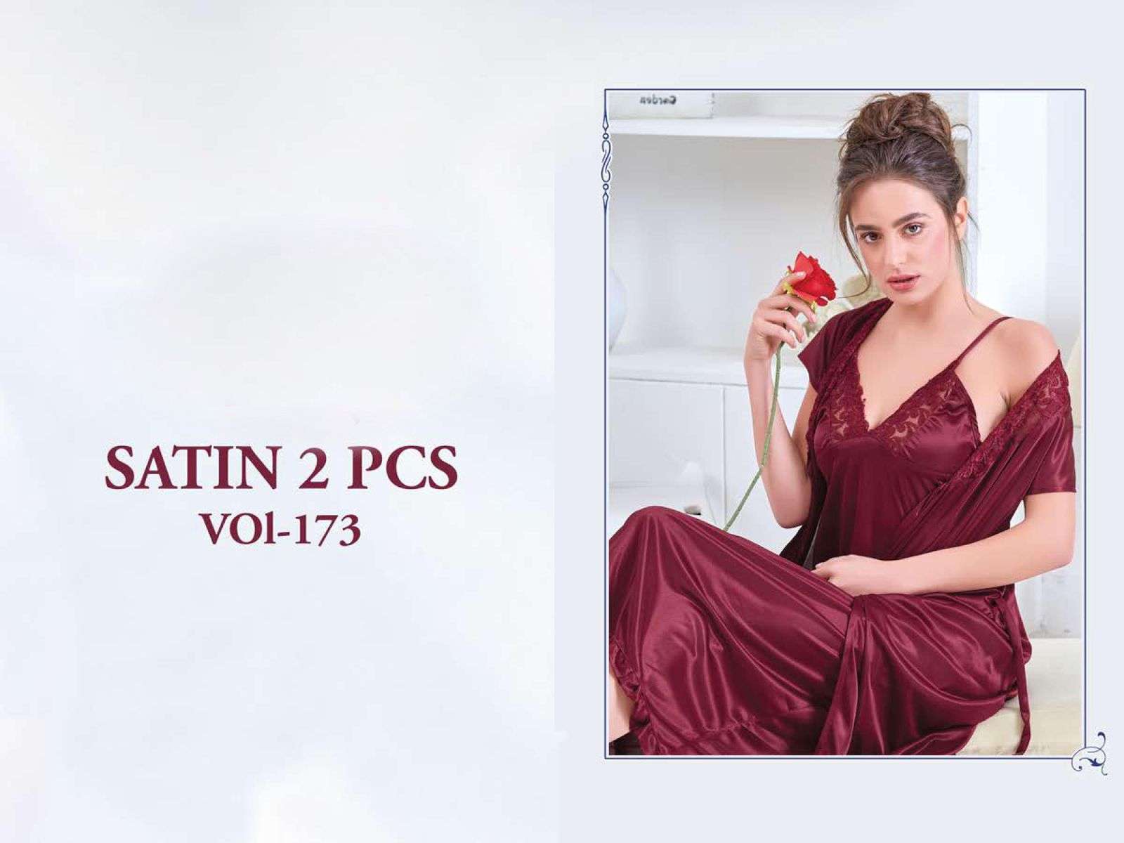 fashion talk satin 2 pcs vol 173 satin night gown