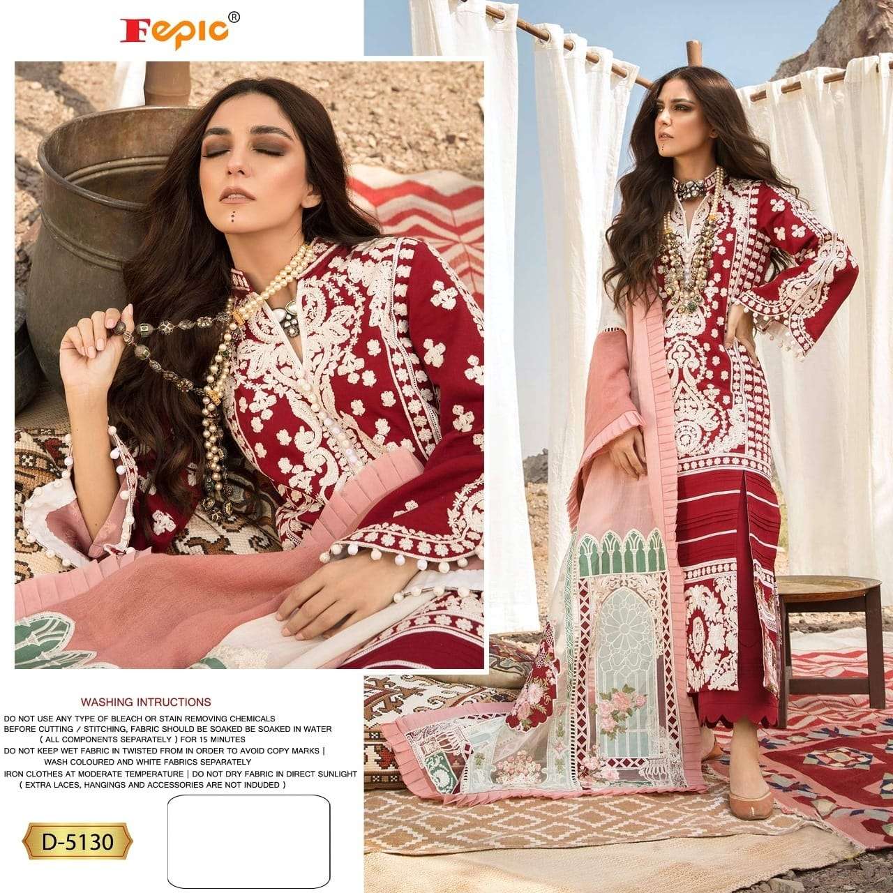 FEPIC ROSEMEEN D-5130 DESIGNER GEORGETTE SUIT 