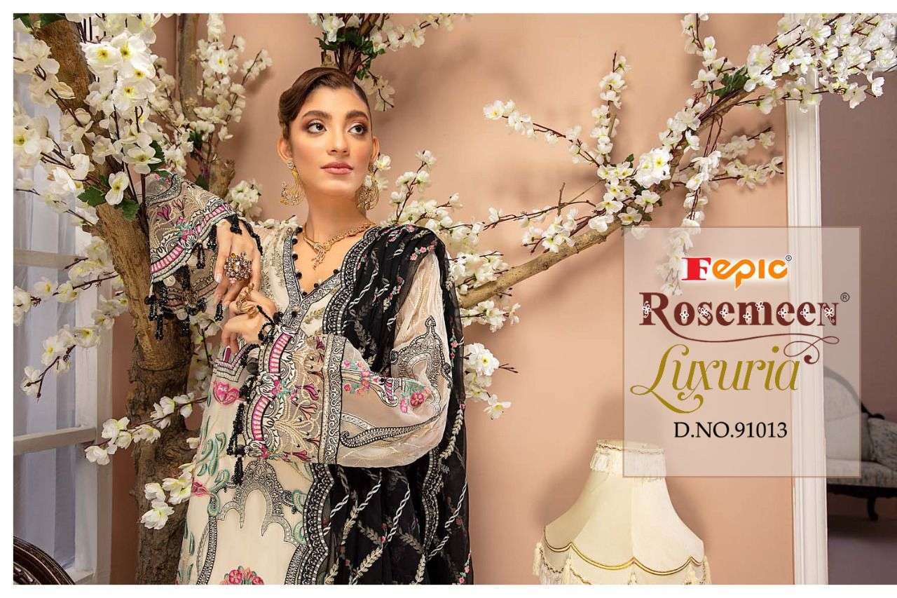 fepic rosemeen luxuria series 91012-91014 faux georgette suit 