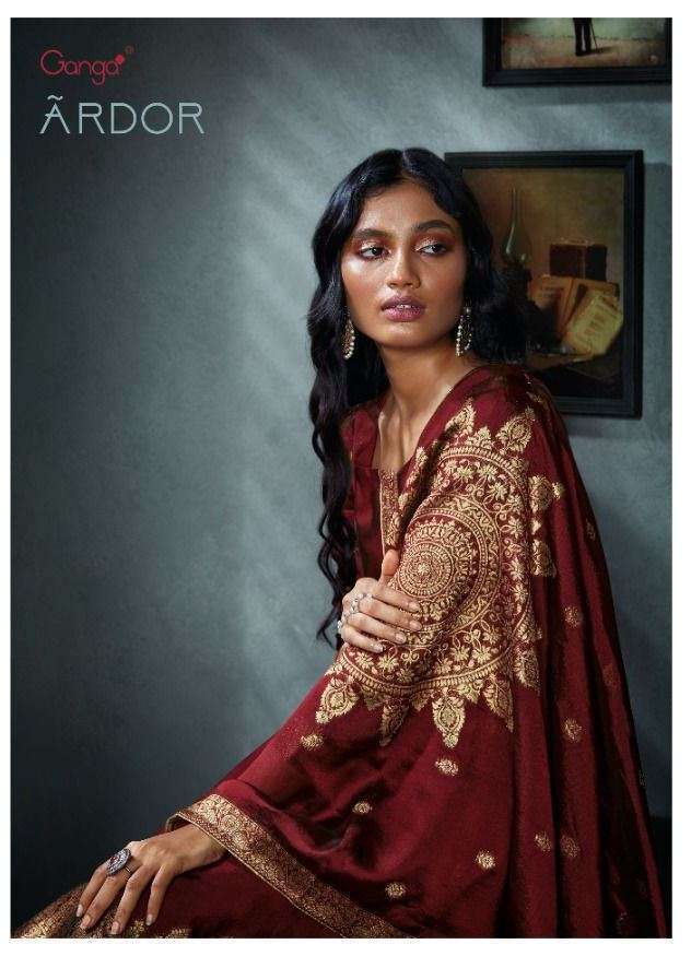 ganga ardor series C0726-C0731 pure bemberg silk jacquard suit