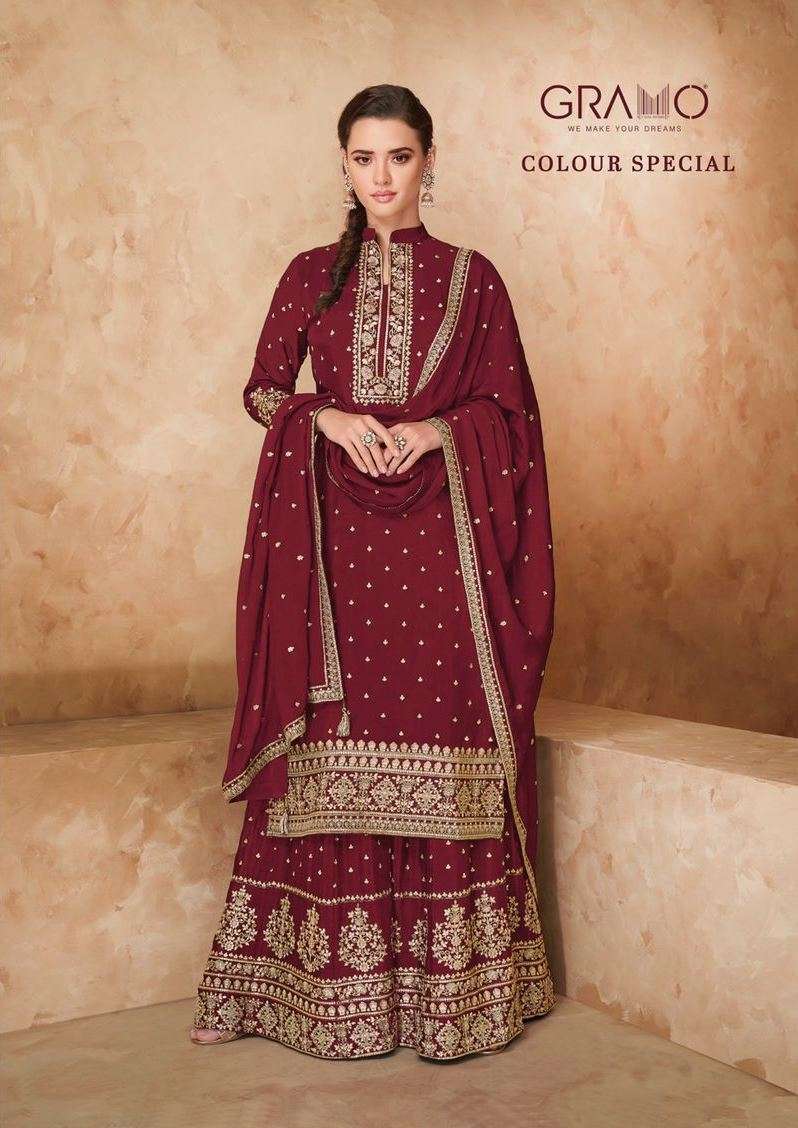 gramo colour special vol 1 series 251 blooming georgette suit