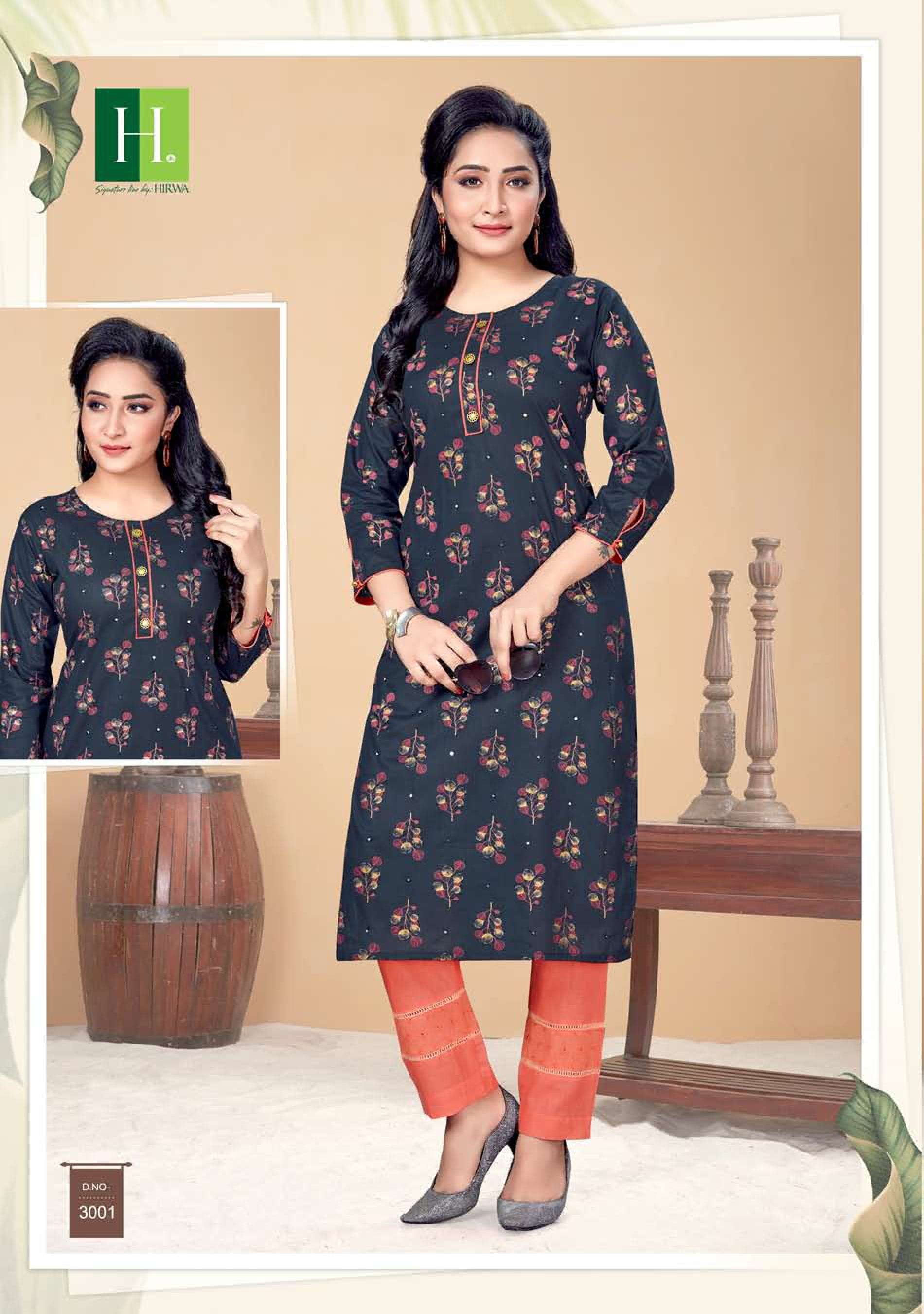 H DOT INDI CHIC COTTON KURTI WITH PANT SET AUTHORIZED SUPPLIER IN SURAT