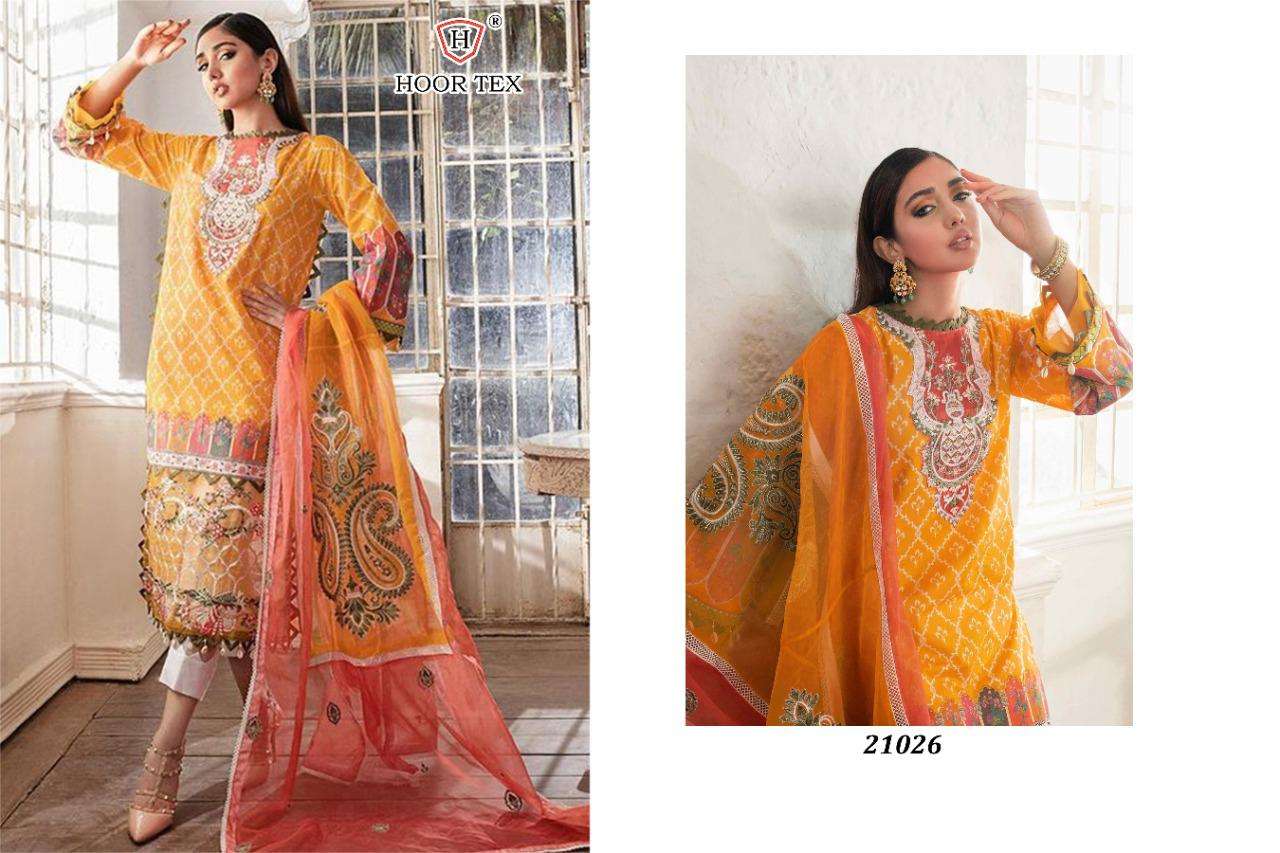 HOOR TEX 21026 DESIGNER LAWN COTTON SUIT 