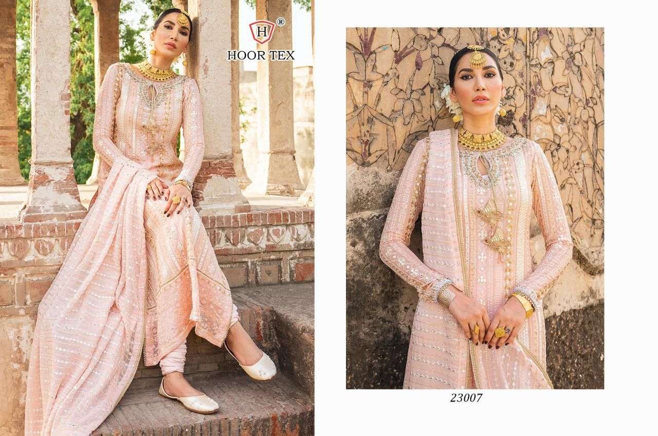 HOOR TEX SERIES 23007-23009 DESIGNER FAUX GEORGETTE SUIT 