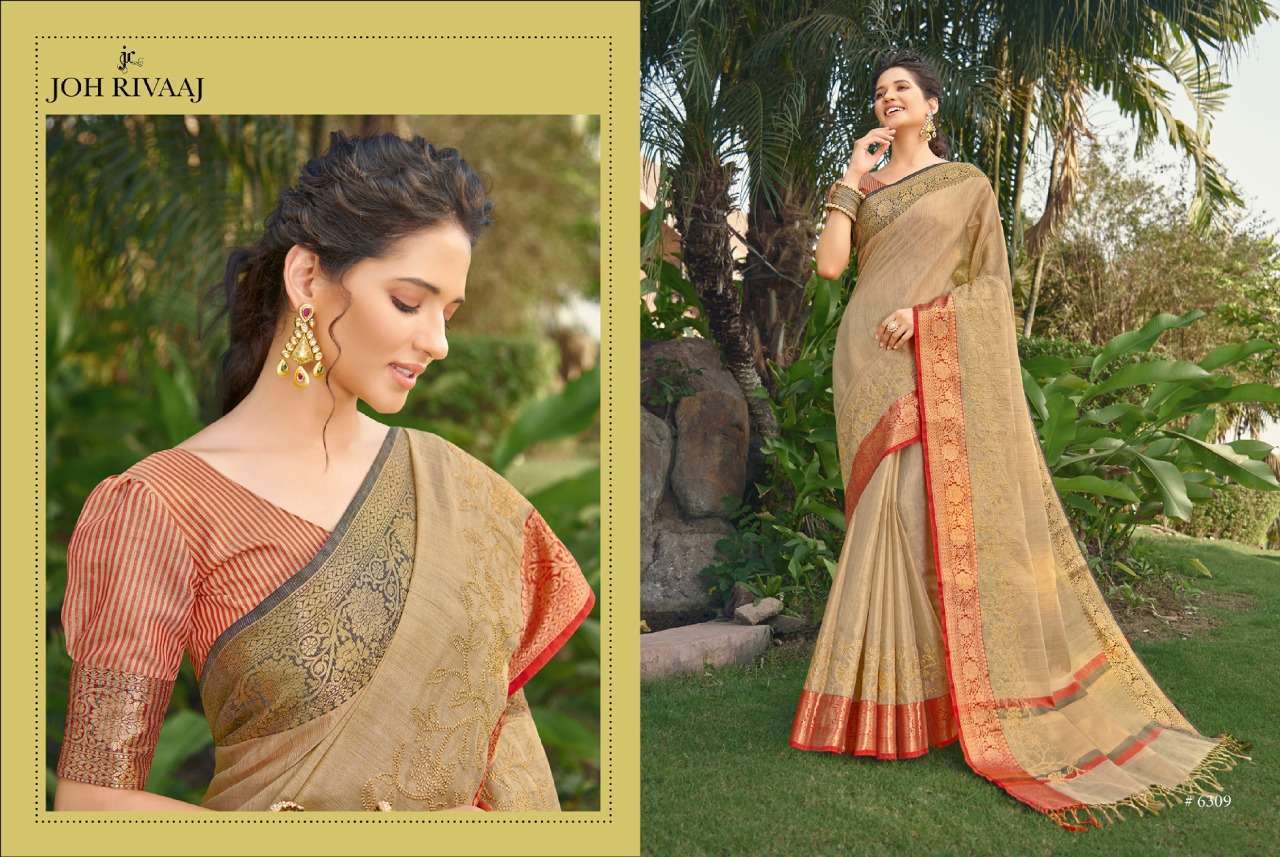 joh rivaaj jenisa vol 63 series 6301-6310 fancy heavy saree