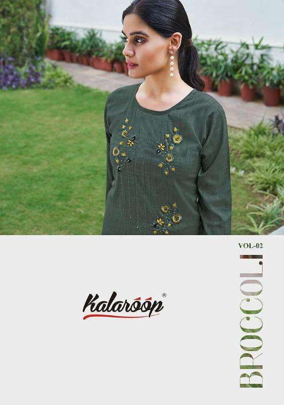 kalaroop broccoli vol 2 series 12720-12726 Heavy Italian Rayon Kurtis