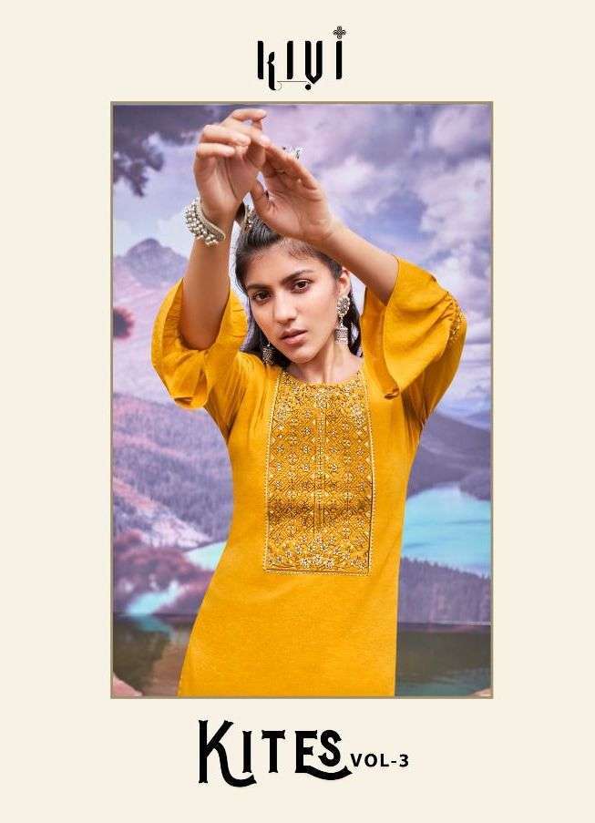 kalaroop kites vol 3 series 12763-12770 fancy Silk With Embroidery kurti