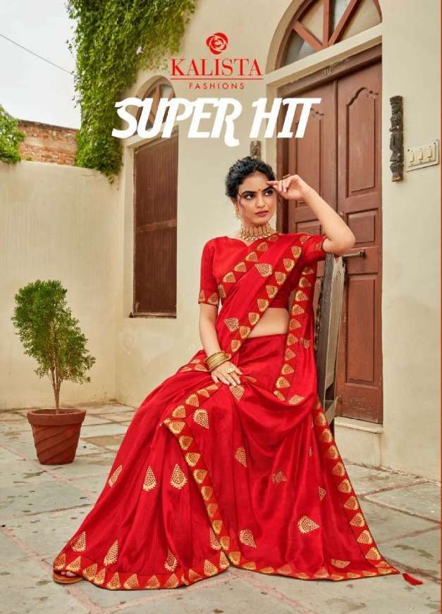 kalista superhit series 8801-8808 pure vichitra silk saree