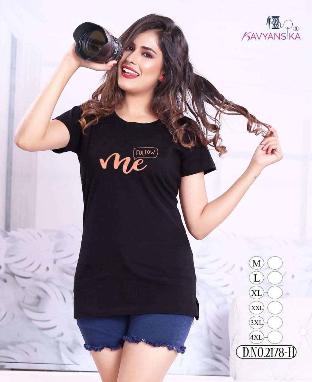 kavyansika vol 2178 Premium Hosiery Cotton Tshirt with Side cut