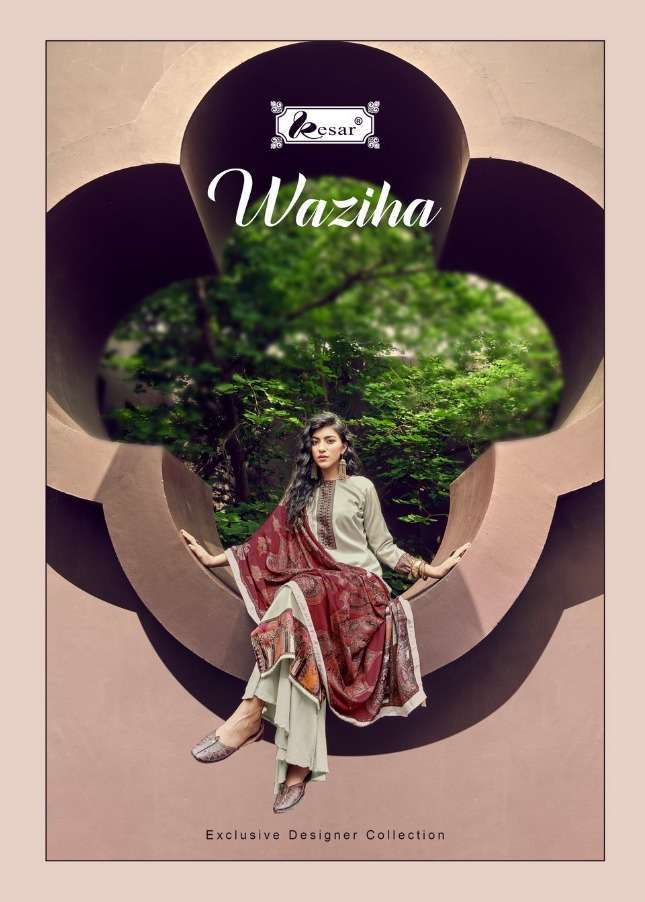 Kesar waziha series 110001-110006 pure viscose pashmina suit