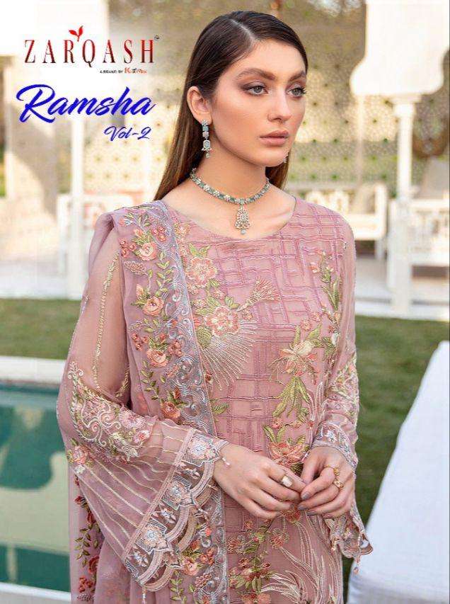 khayyira zarqash ramsha vol 2 series 2018-2021 faux georgette suit 