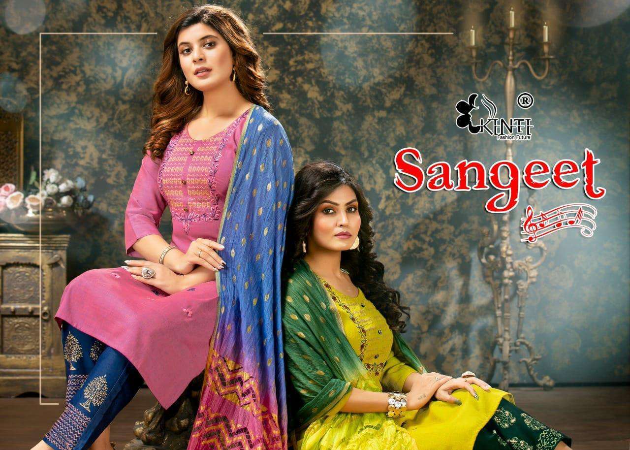 kinti sangeet series 101-106 Heavy Rayon Two Tone suit