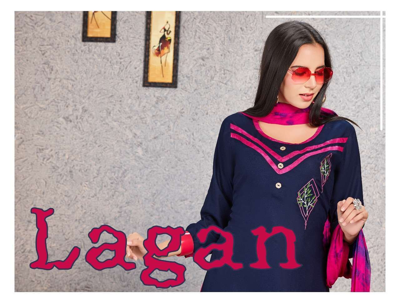 lagan series 201-206 140 gm rayon readymade suit