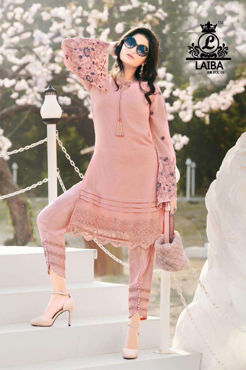 LAIBA AM VOL-59 DESIGNER PURE GEORGETTE TUNIC 