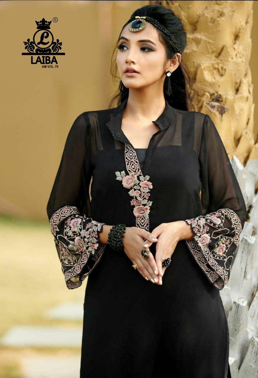 LAIBA AM VOL-79 DESIGNER PURE GEORGETTE TUNIC 