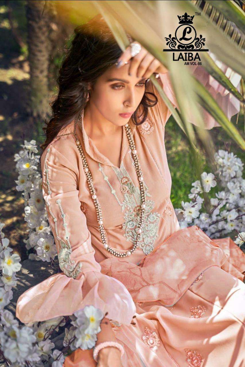 LAIBA AM VOL-86 DESIGNER PURE GEORGETTE SUIT 