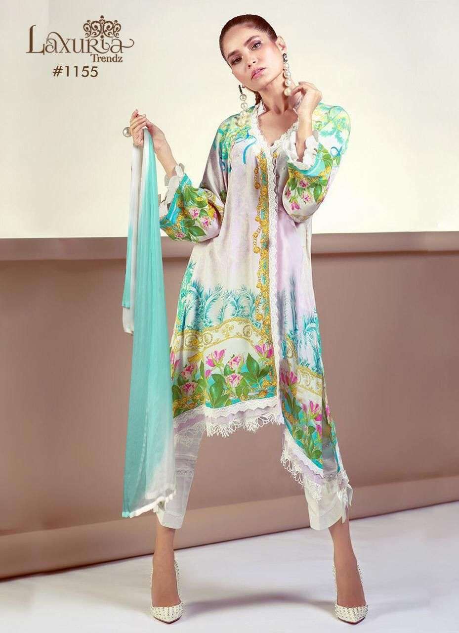 laxuria trendz 1155 Maslin Kurti On Digital Print readymade suit