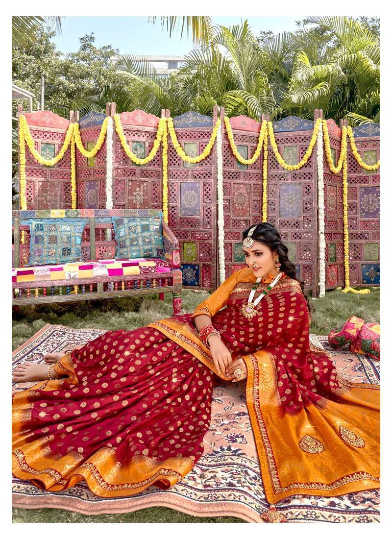 lifestyle dulhaniya vol 1 series 73261-73266 nylon silk saree