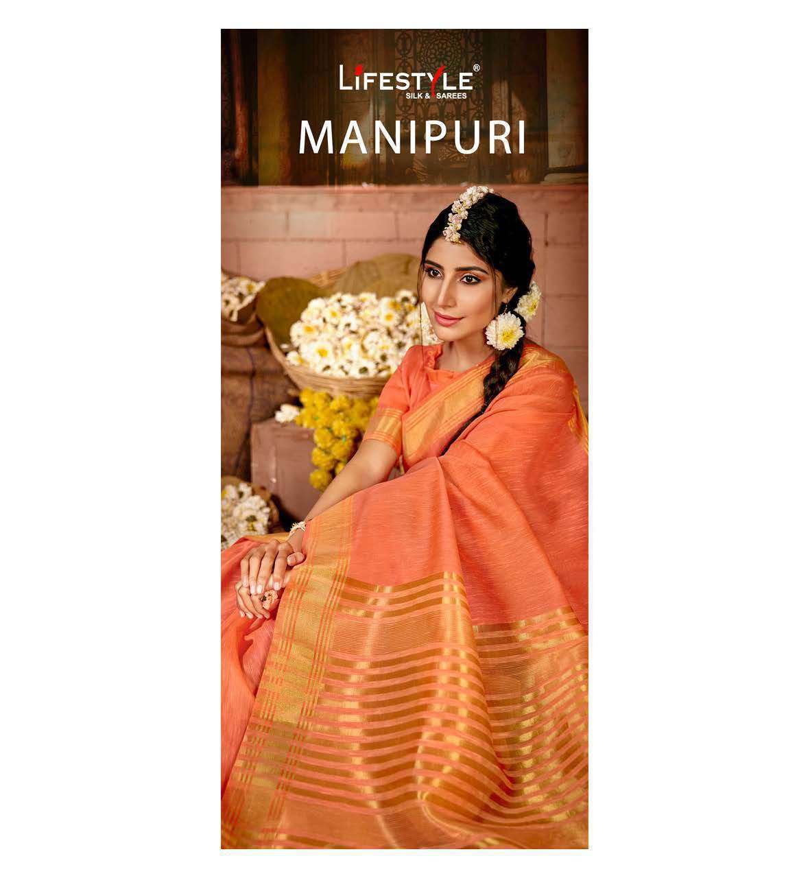 lifestyle manipuri vol 1 series 76281-76286 chanderi silk saree