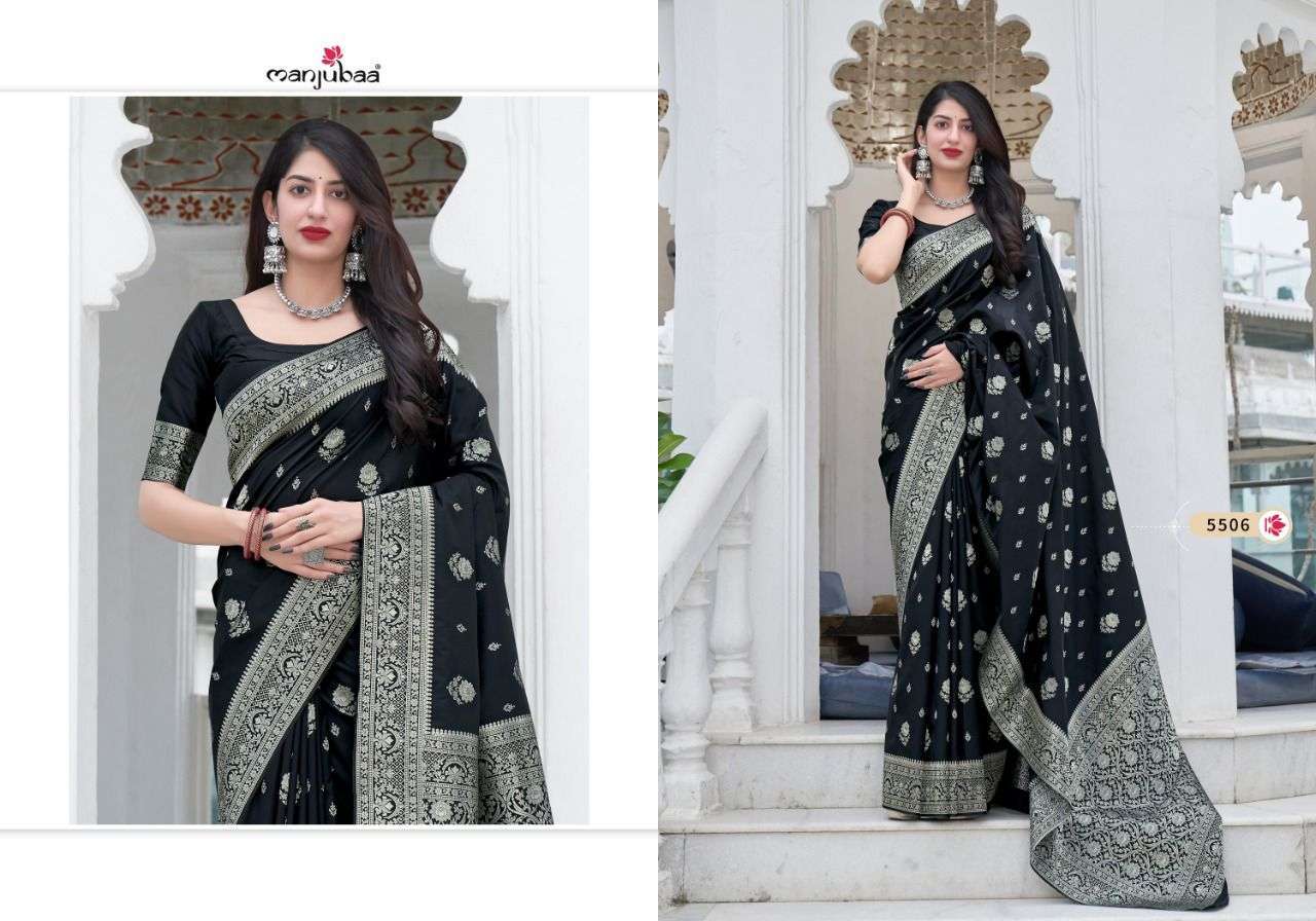 manjubaa maaisha silk series 5501-5510 silk saree 