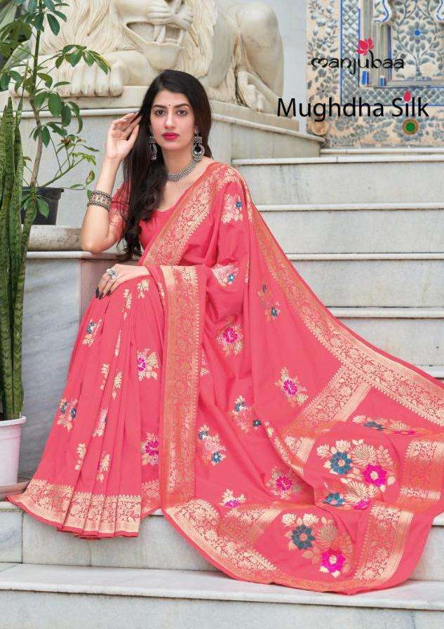 manjubaa mughdha silk series 5301-5305 silk saree