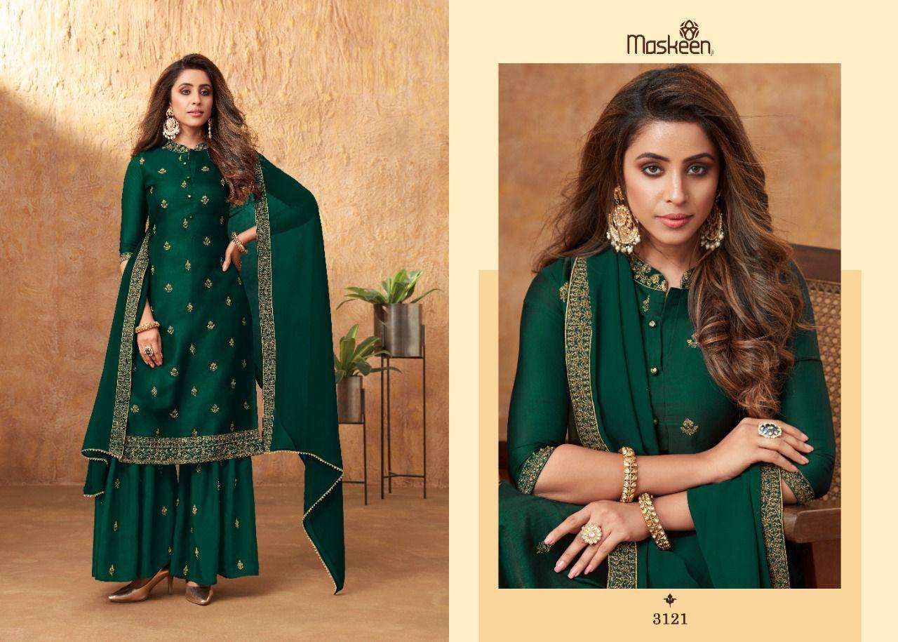 MASKEENJI AAMIRA DESIGNER PURE SOFT SILK READYMADE SUIT 