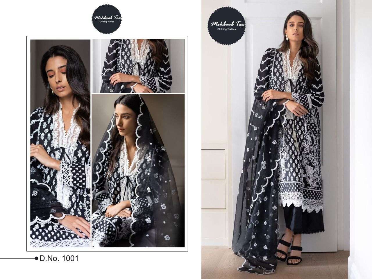 MEHOOL TEX 1001 DESIGNER PURE CAMBRIC COTTON SUIT 