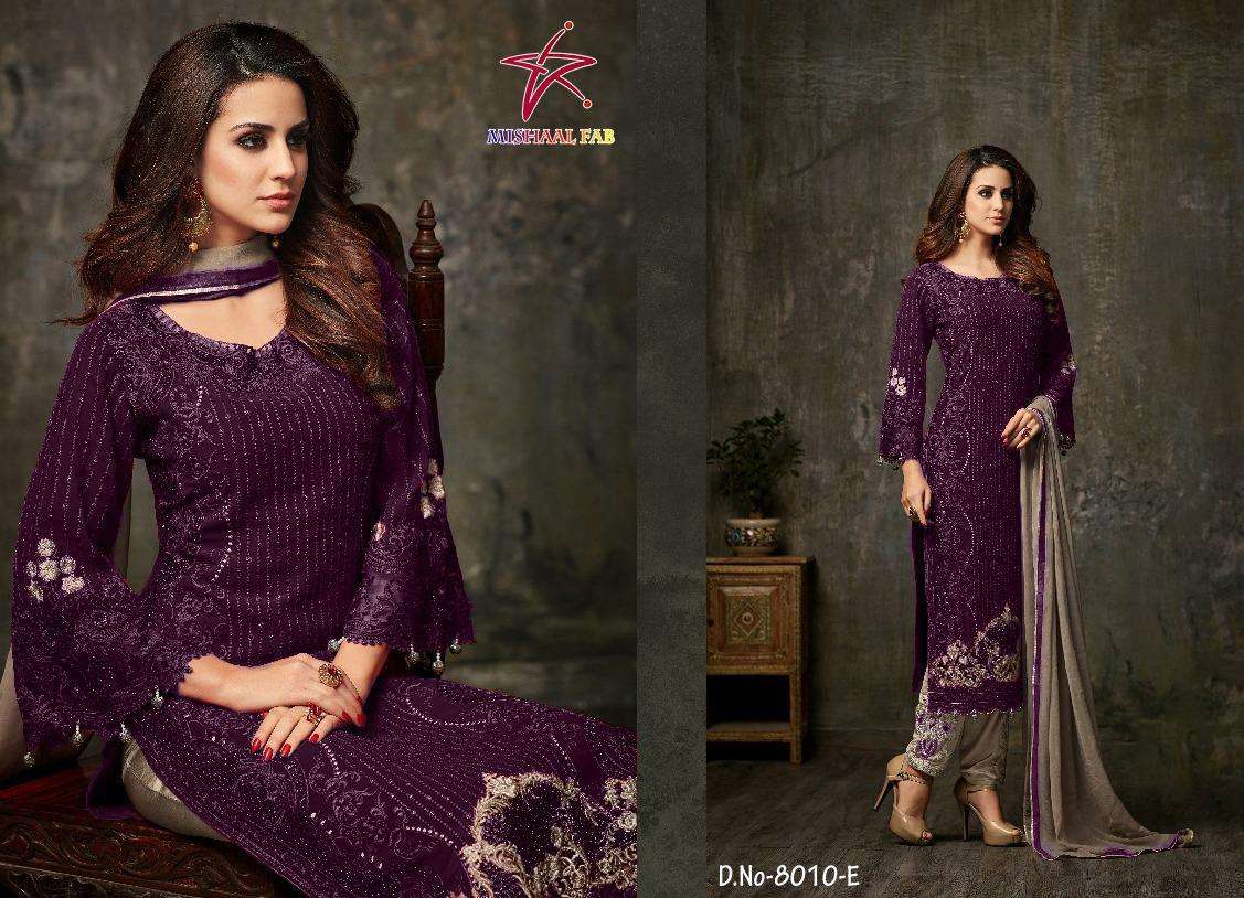 MISHAAL FAB SERIES 8010 DESIGNER HEAVY GEORGETTE SUIT 