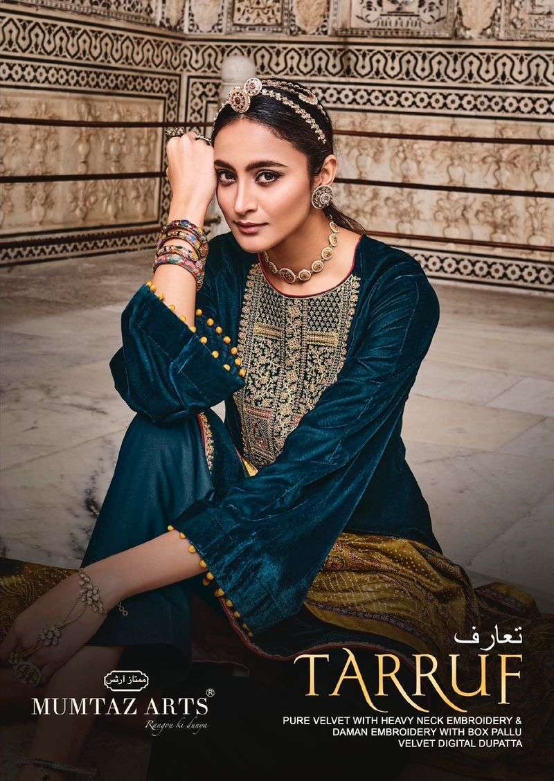 mumtaz arts tarruf vol 3 series 3001-3008 Pure velvet superior quality suit