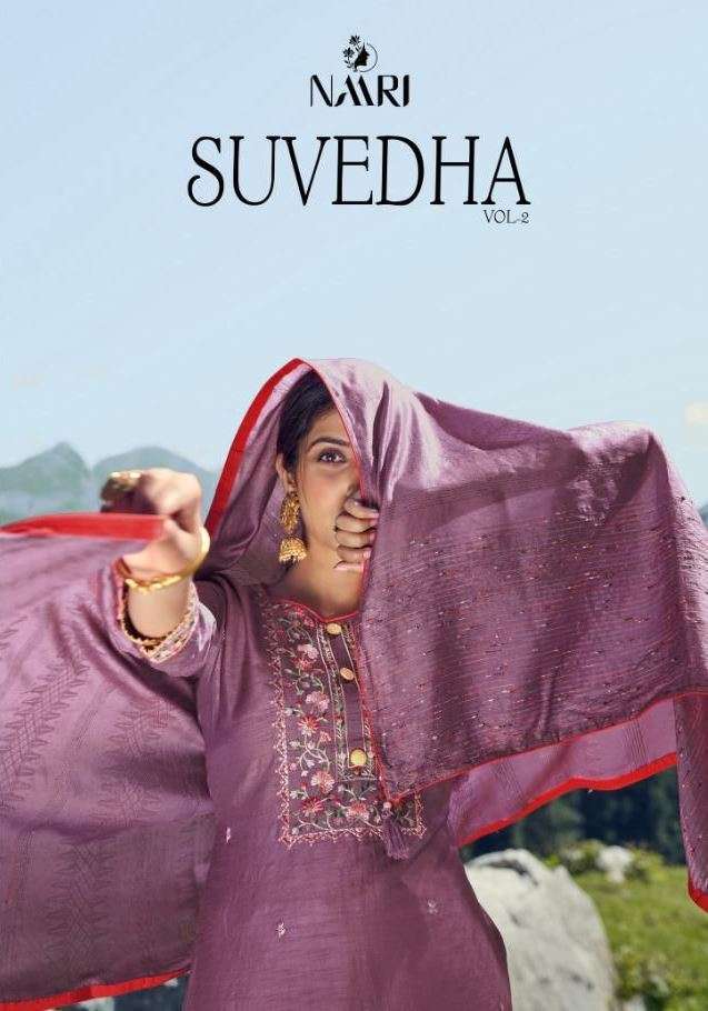 naari suvedha vol 2 series 2201-2206 Bember silk multi Work suit